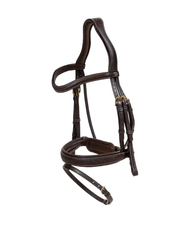 Dy'on ogłowie Plaited Flash Noseband with Pull back D Collection