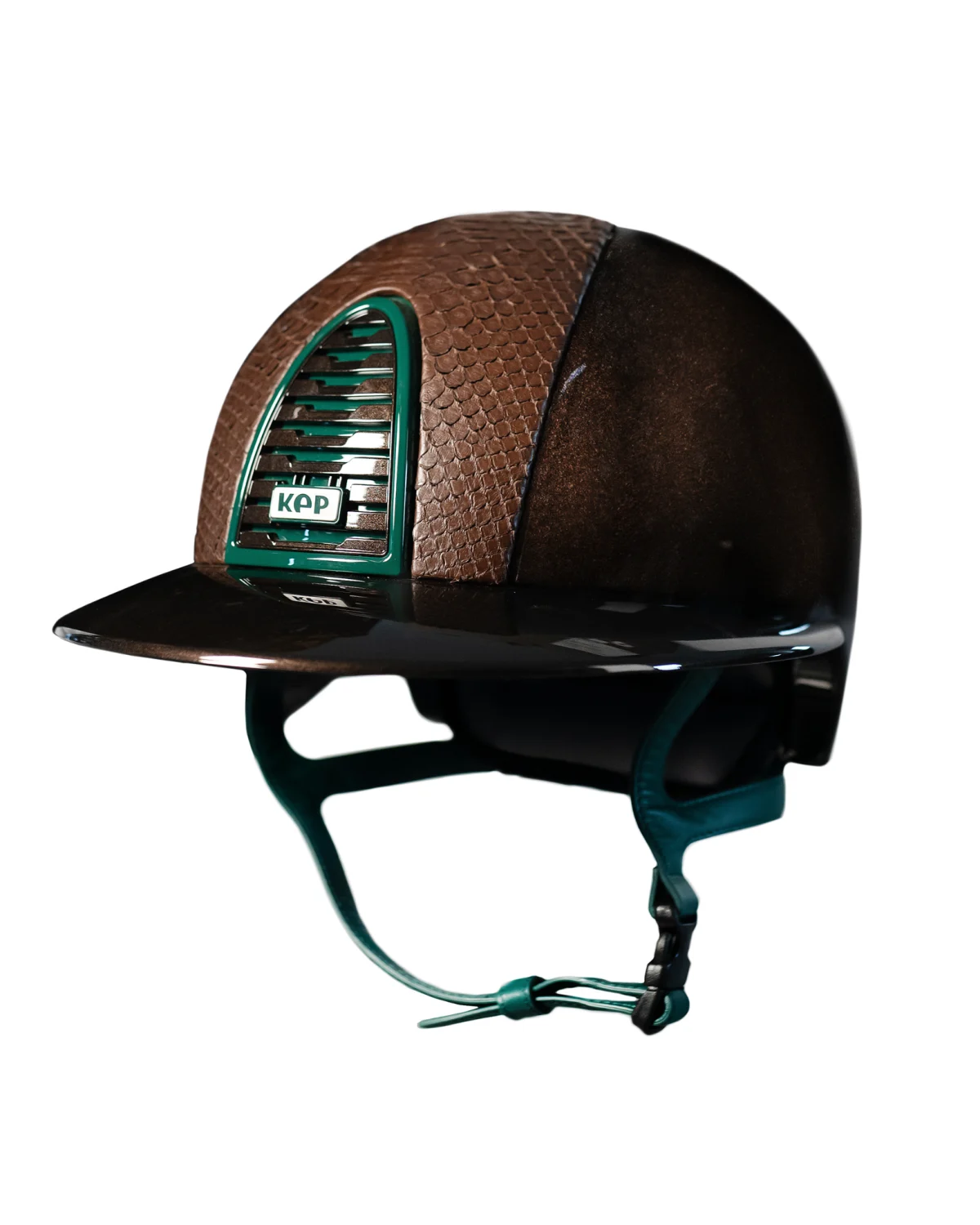 KEP Italia kask Cromo 2.0 Polo Polish Metal Python Brown + Polish Dark Green