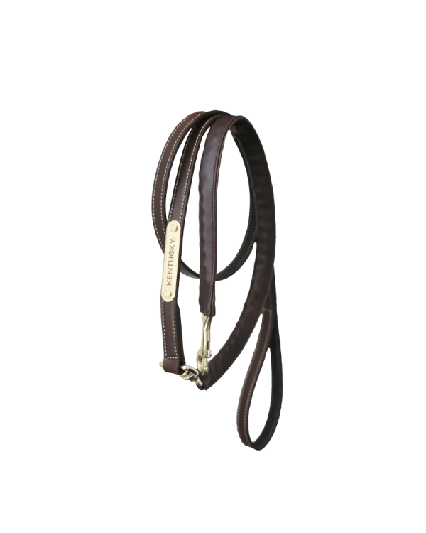 Kentucky Horsewear uwiąz Leather Covered Chain Lead