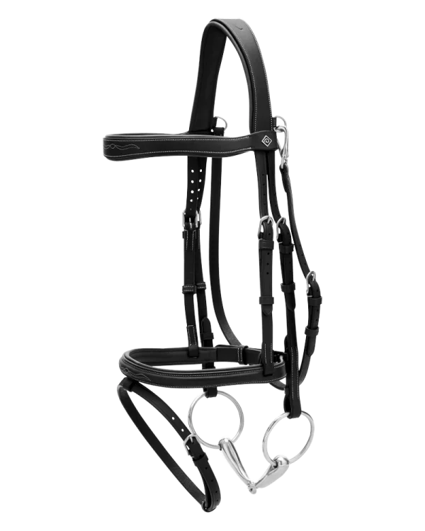 Dy’on ogłowie Flash Noseband Bridle With Snap Hooks Working
