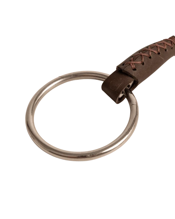 Velari wędzidło Leather Snaffle single jointed loose ring 18mm