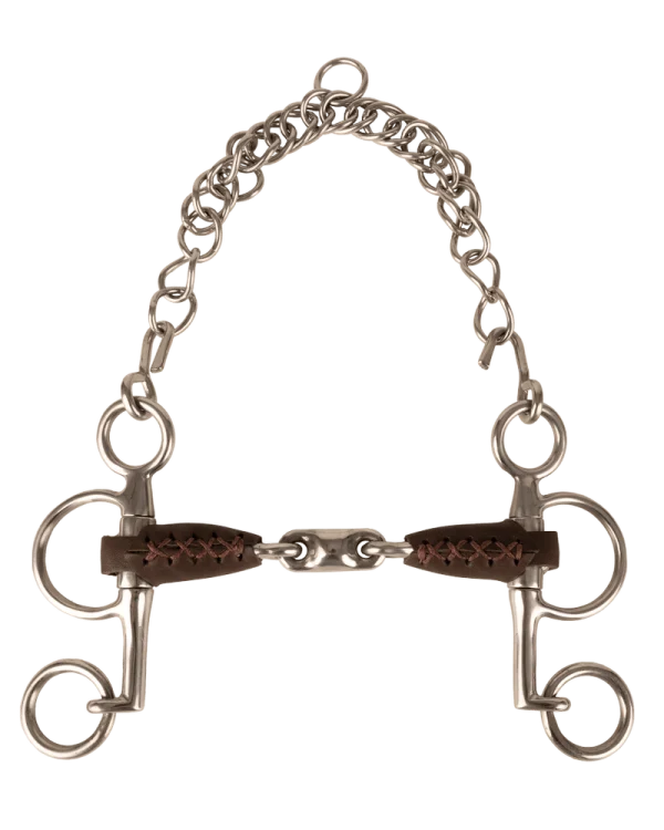 Velari wędzidło Leather Pelham double jointed 18 mm