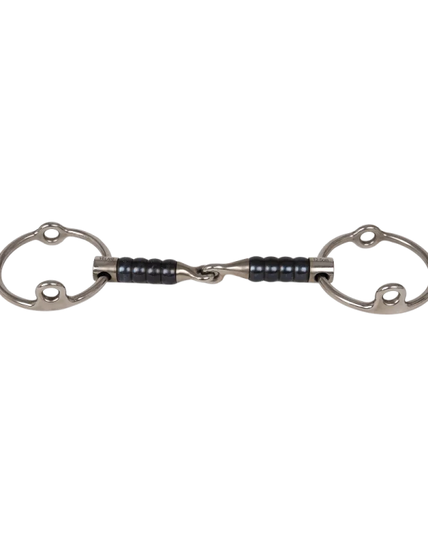 Velari wędzidło Gag loose ring single jointed cherry roller 16 mm