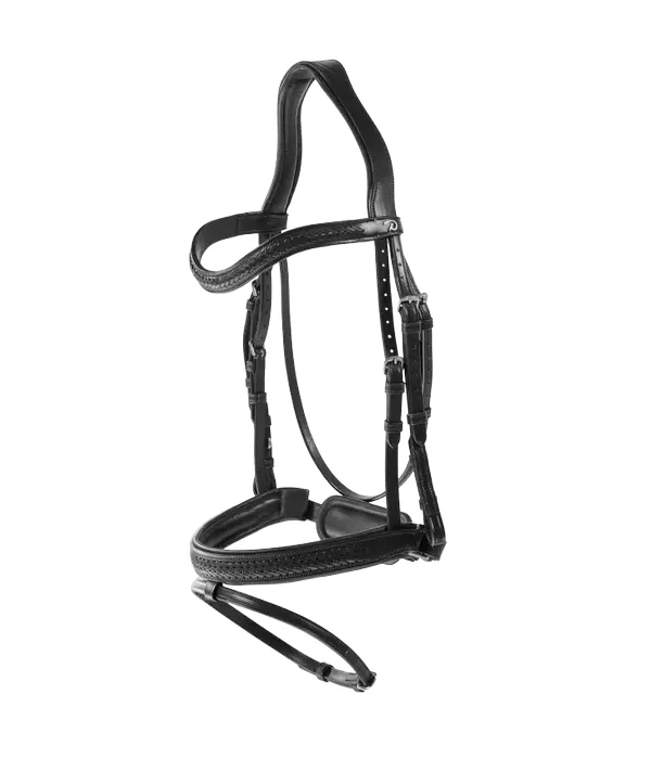 Dy'on ogłowie Plaited Flash Noseband Bridle with Pull back