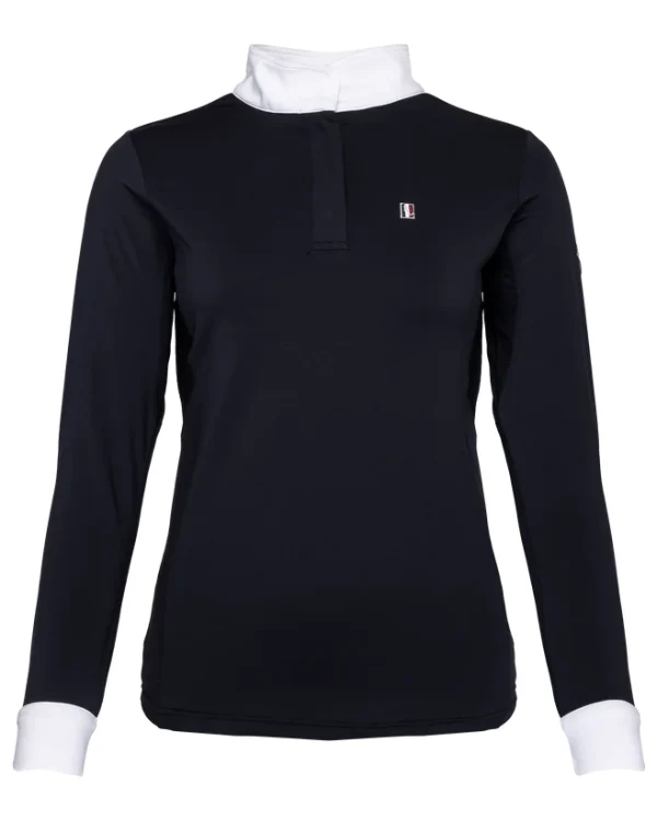 Kingsland koszulka treningowa Classic Women's Long-Sleeved Show Shirt with Standing Collar
