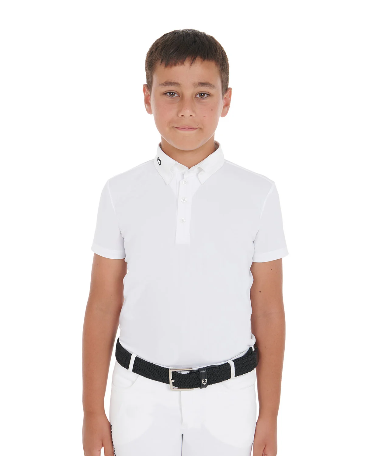 Chłopięca koszulka polo slim fit z czterema guzikami do zawodów