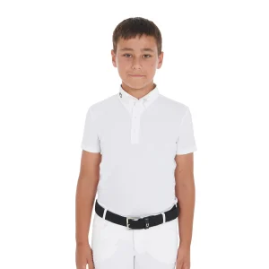 Chłopięca koszulka polo slim fit z czterema guzikami do zawodów