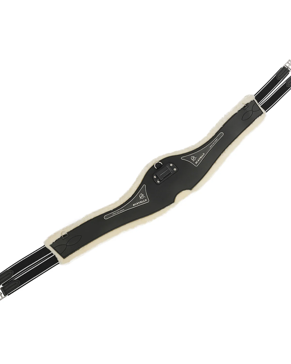 Popręg skokowy Classic gel PVC odpinany z sztucznym futrem