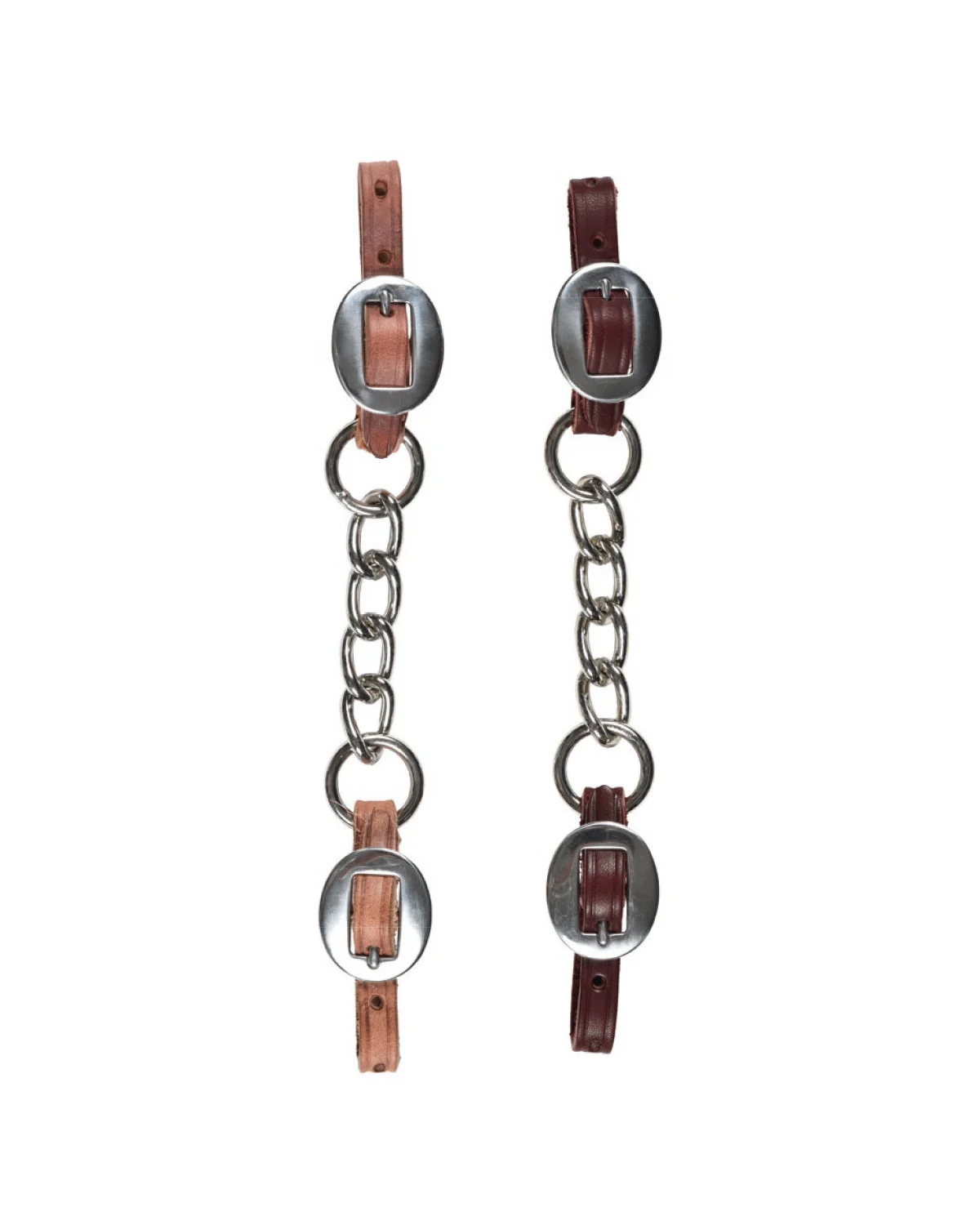 Berlin Custom Leather pasek podbródkowy ze skóry latigo 1/2" z pojedynczym łańcuszkiem