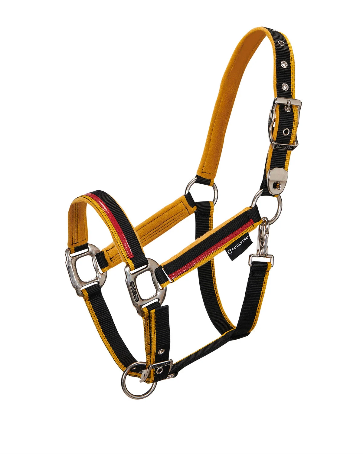 Equestro kantar nylonowy Red Trim podwójnie regulowany
