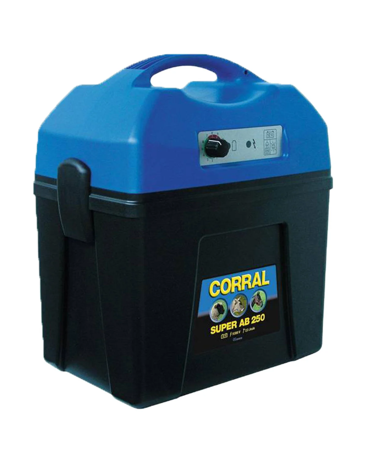 Corral elektryzator Super AB 250 zasilany 12 V ze zintegrowanym uchwytem