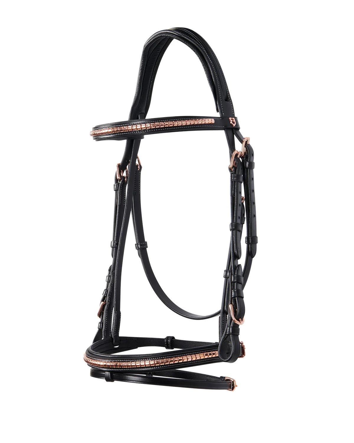 Equestro skórzane ogłowie angielskie Clincher Rose Gold