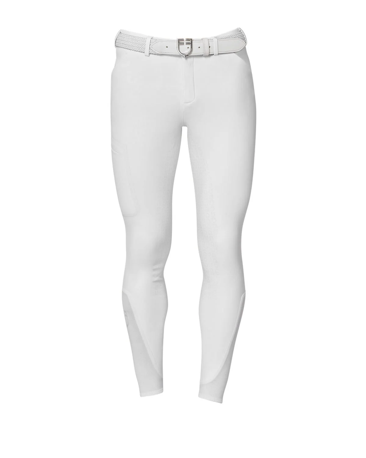Bryczesy męskie Equestro Ridertechnology slim fit z pełnym lejem