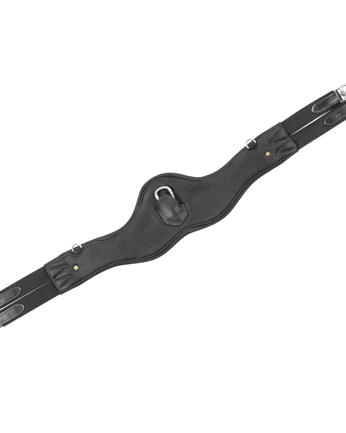 Equestro popręg skokowy anatomiczny skórzany z elastycznymi końcami