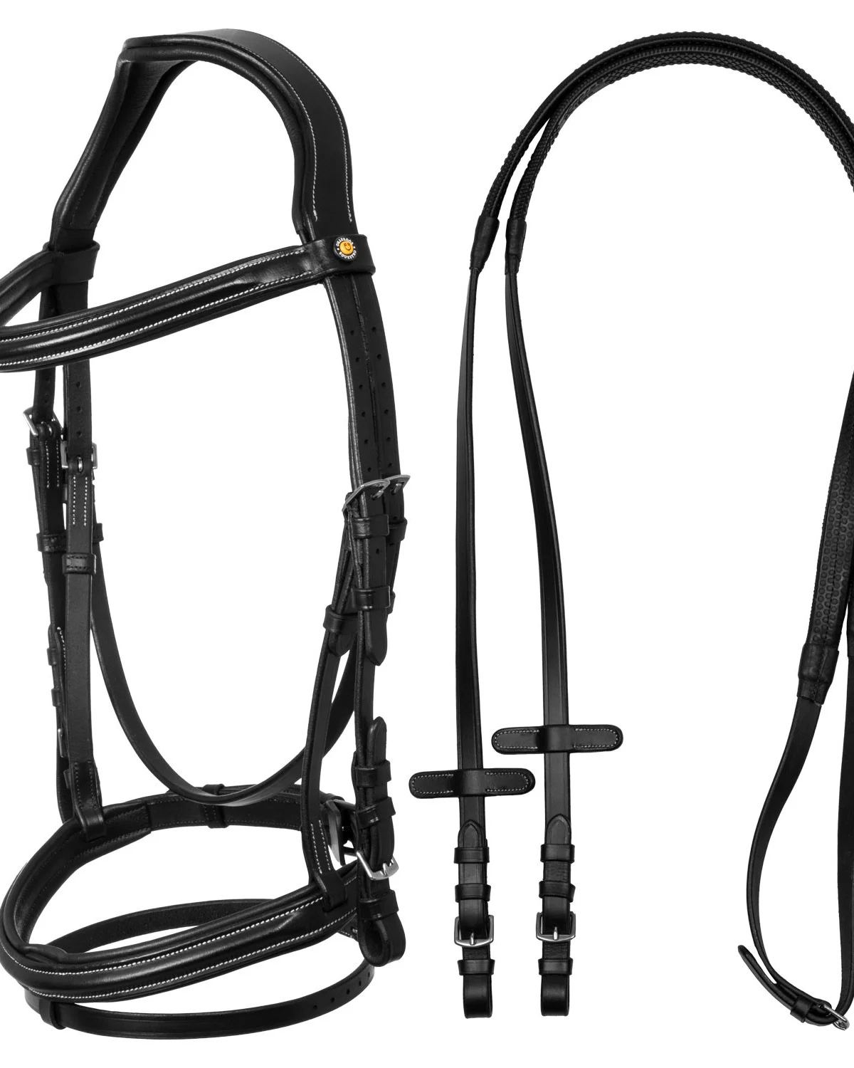 Equestro anatomiczne ogłowie podszyte i wyprofilowane