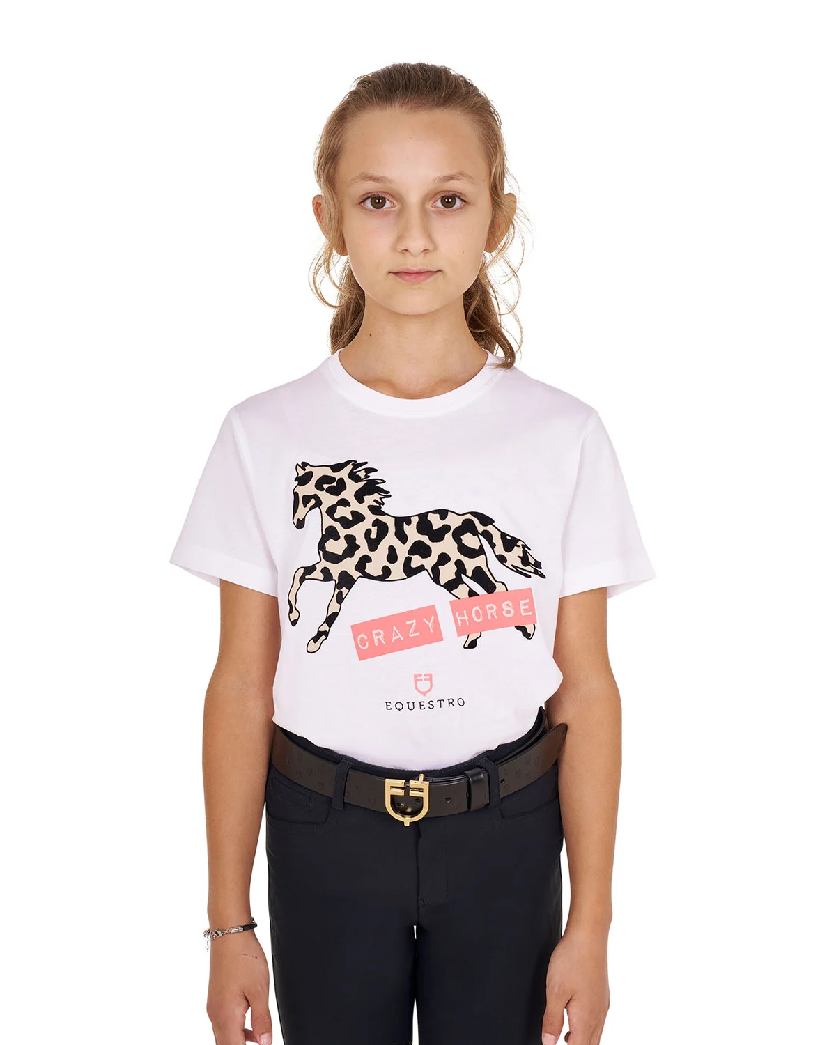 Bawełniany T-shirt Girls' Crazy Horse