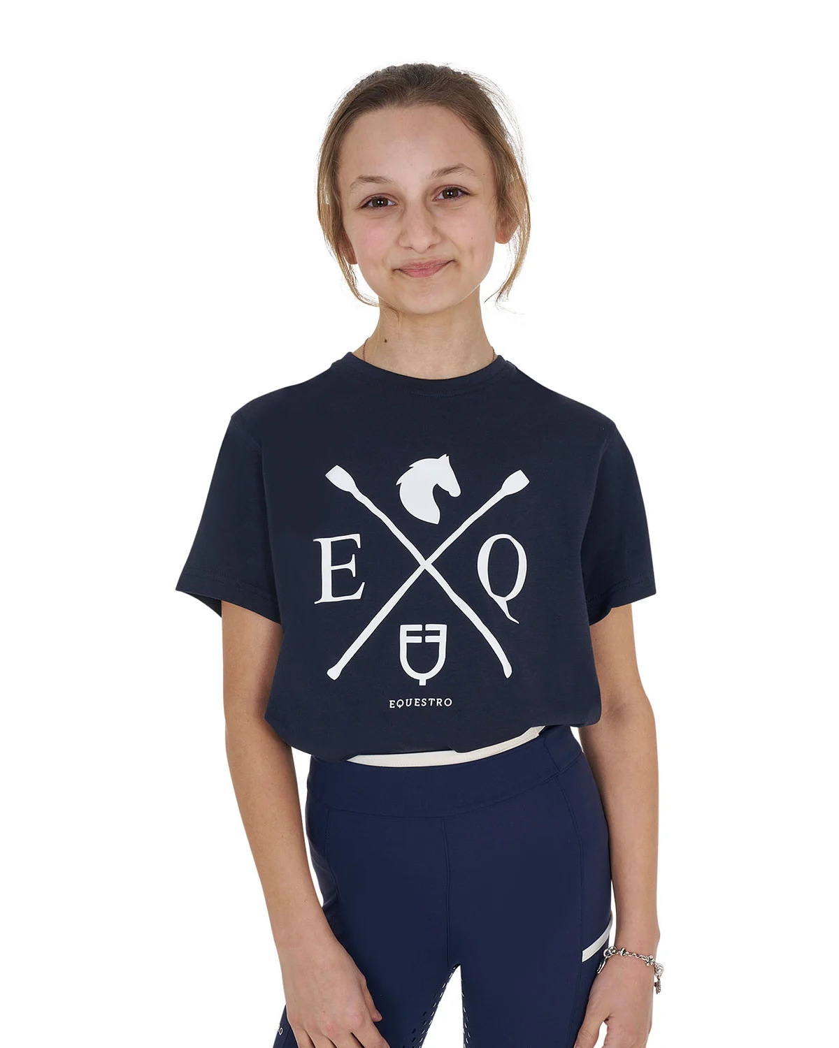 Bawełniany T-shirt dziewczęcy EQ