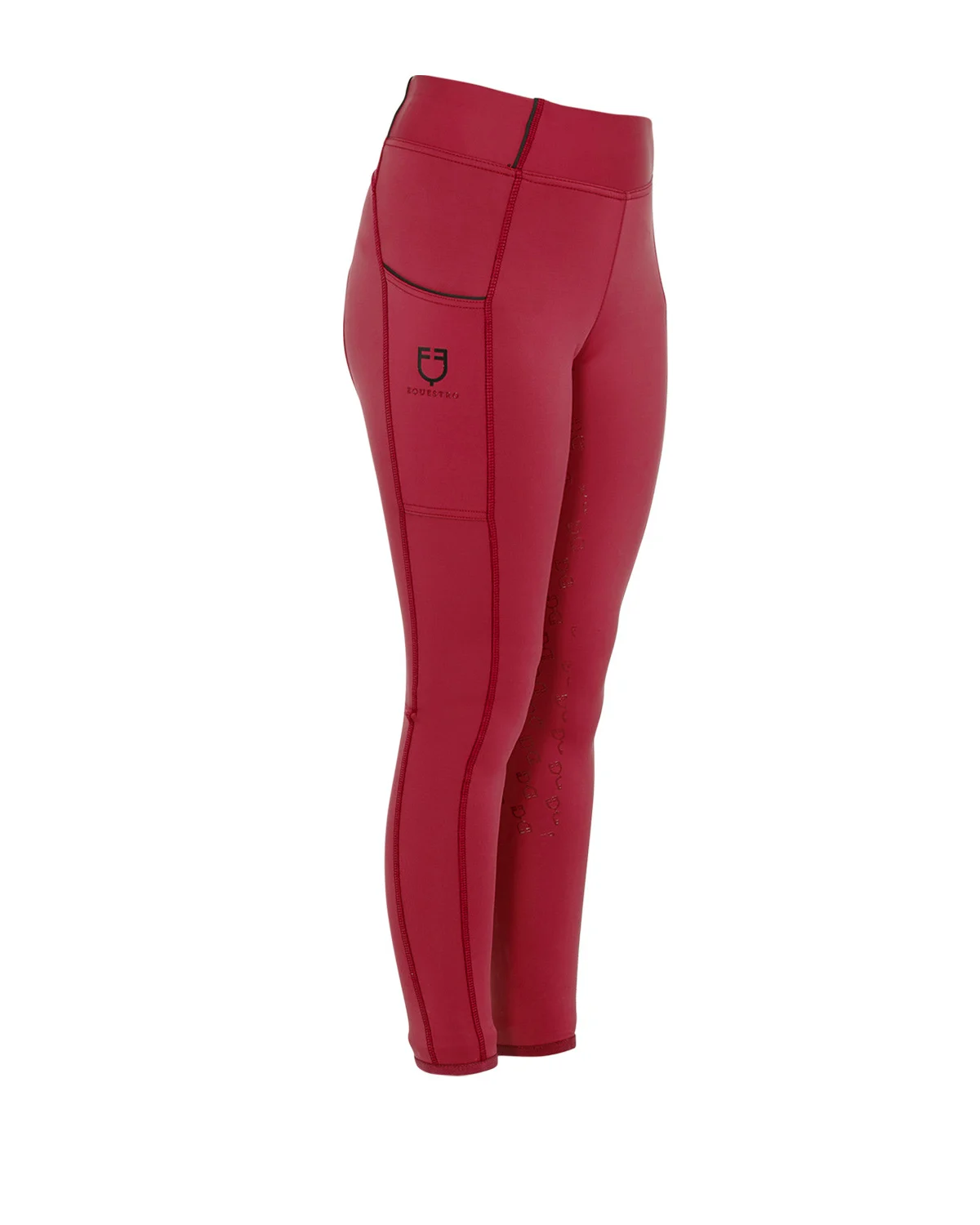 Dziewczęce legginsy slim fit z logo i antypoślizgowymi wstawkami