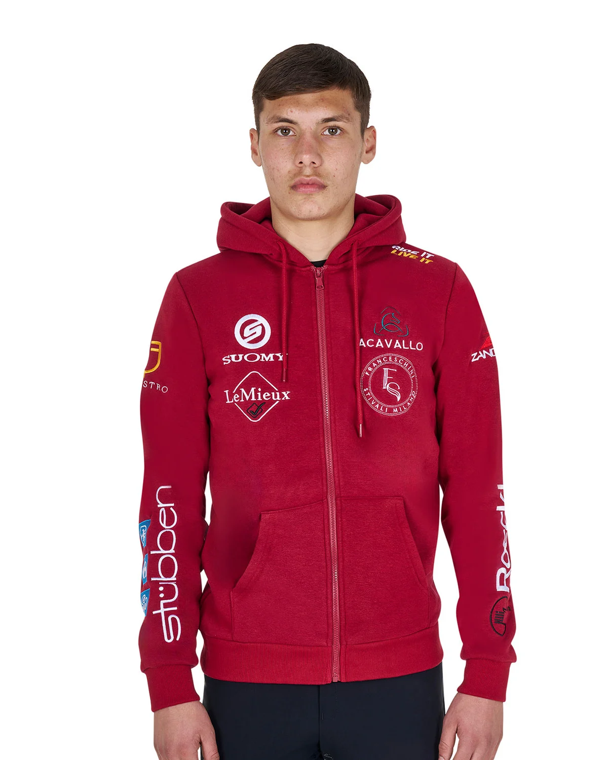Equestro bluza męska z kapturem z wieloma logotypami