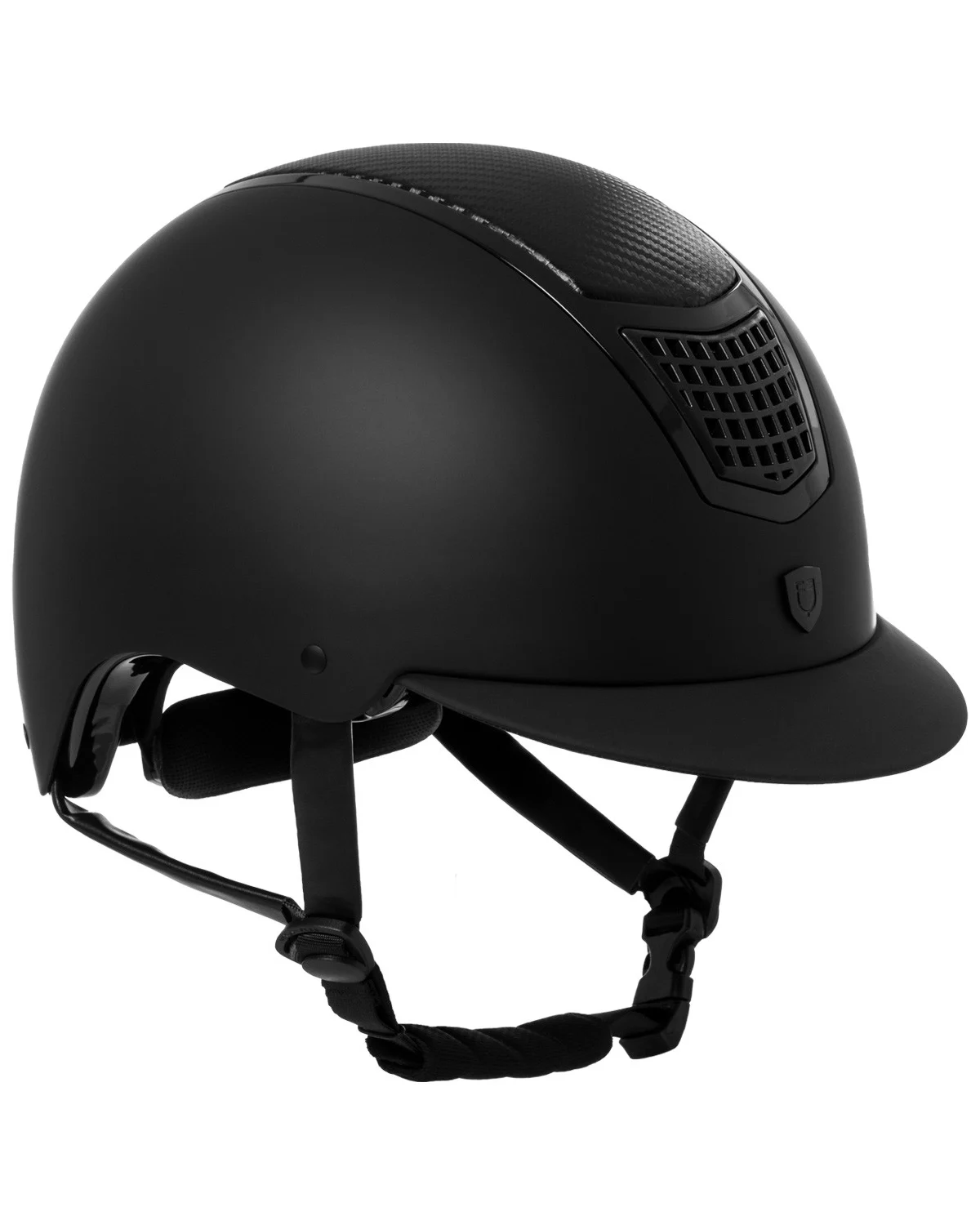 Kask unisex z wkładką z włókna węglowego i błyszczącą ramą, homologacja EN 1384-2023
