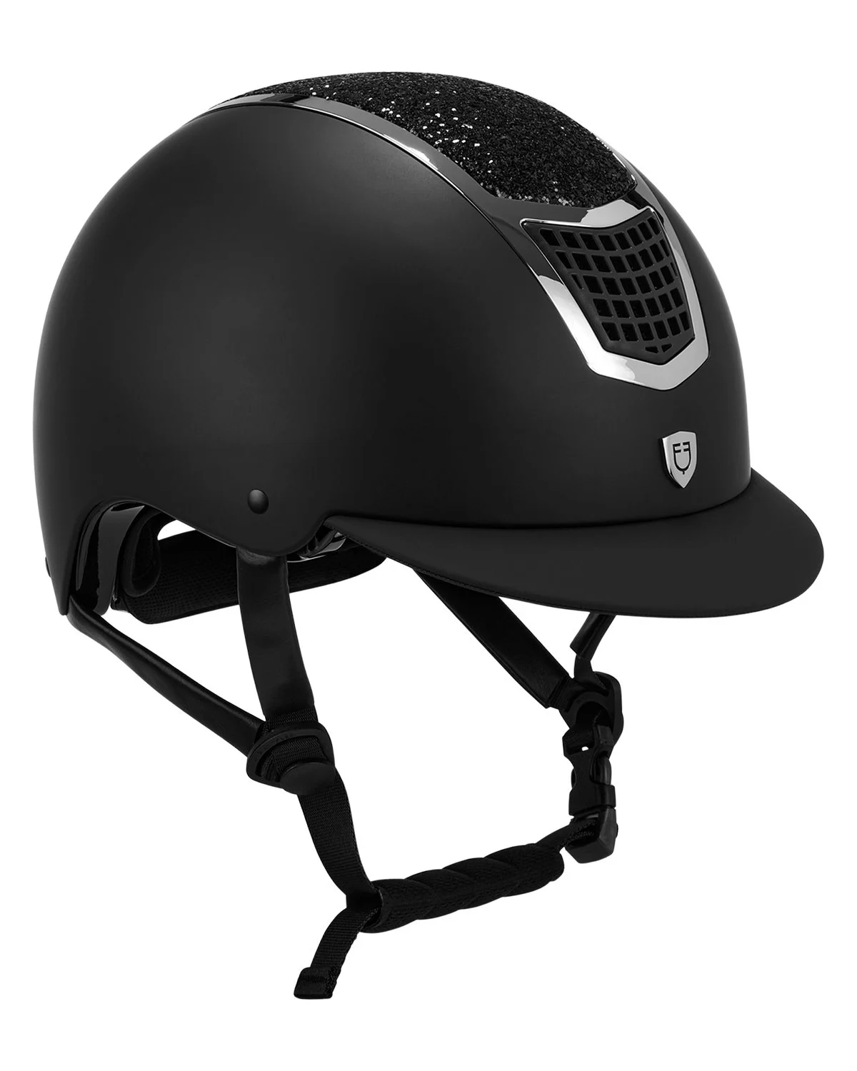 Kask z cyrkoniami z homologacją EN 1384-2023