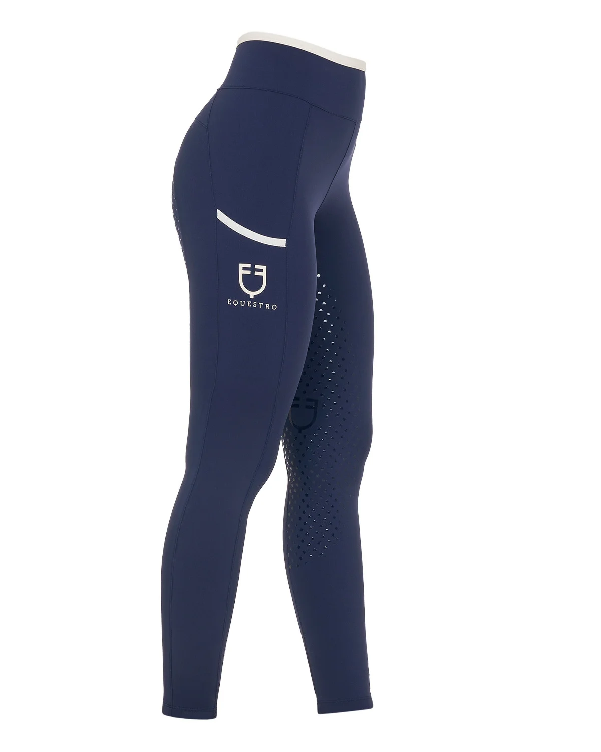 Damskie legginsy z perforowanymi zdobieniami