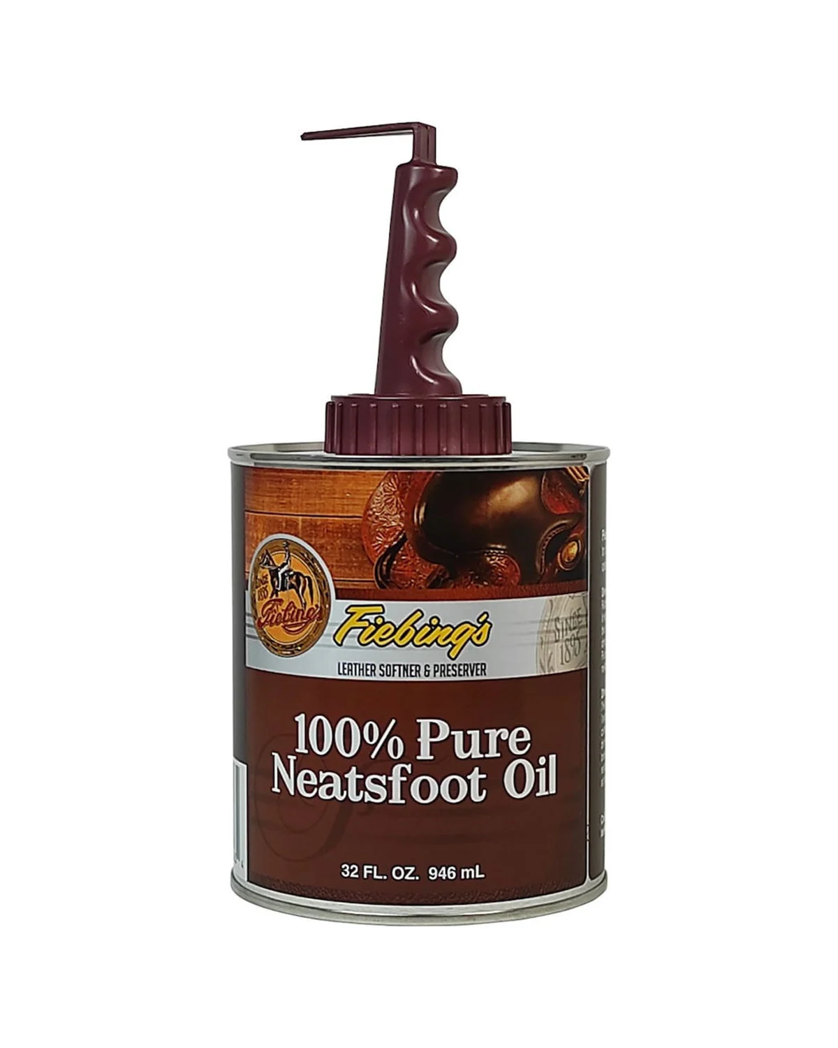 Fiebing's olej do skóry 100% Pure Neatsfoot Oil 946 ml z aplikatorem