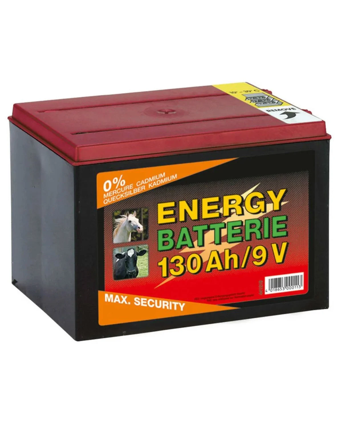 Kerbl bateria sucha 9 V 130 Ah do ogrodzeń elektrycznych