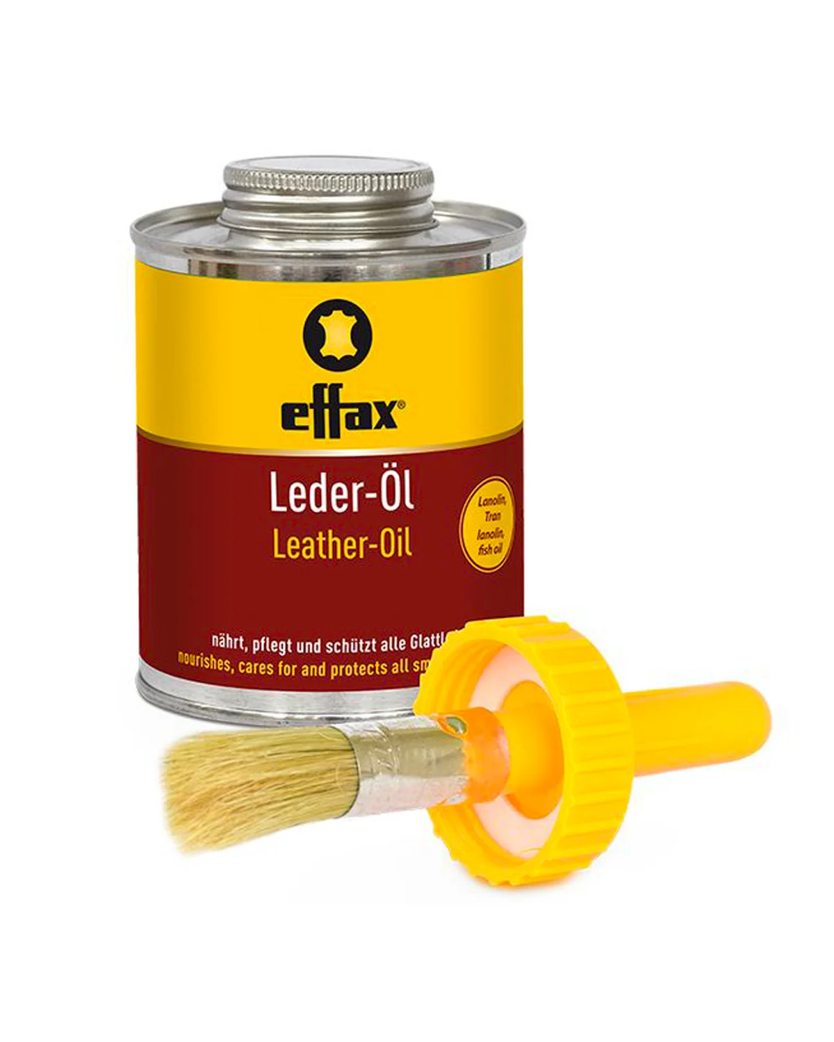 Effol olej do skóry Effax z lanoliną i zintegrowanym pędzelkiem 475 ml