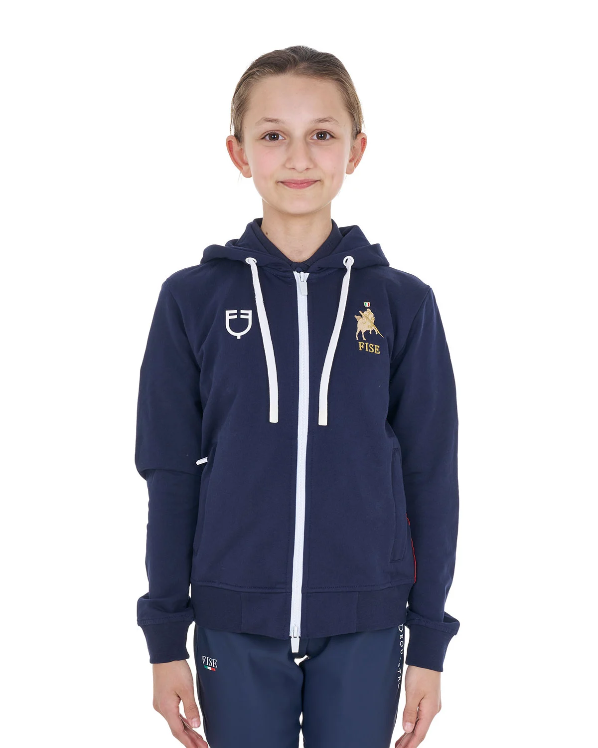 Dziecięca bluza z kapturem unisex Equestro X FISE
