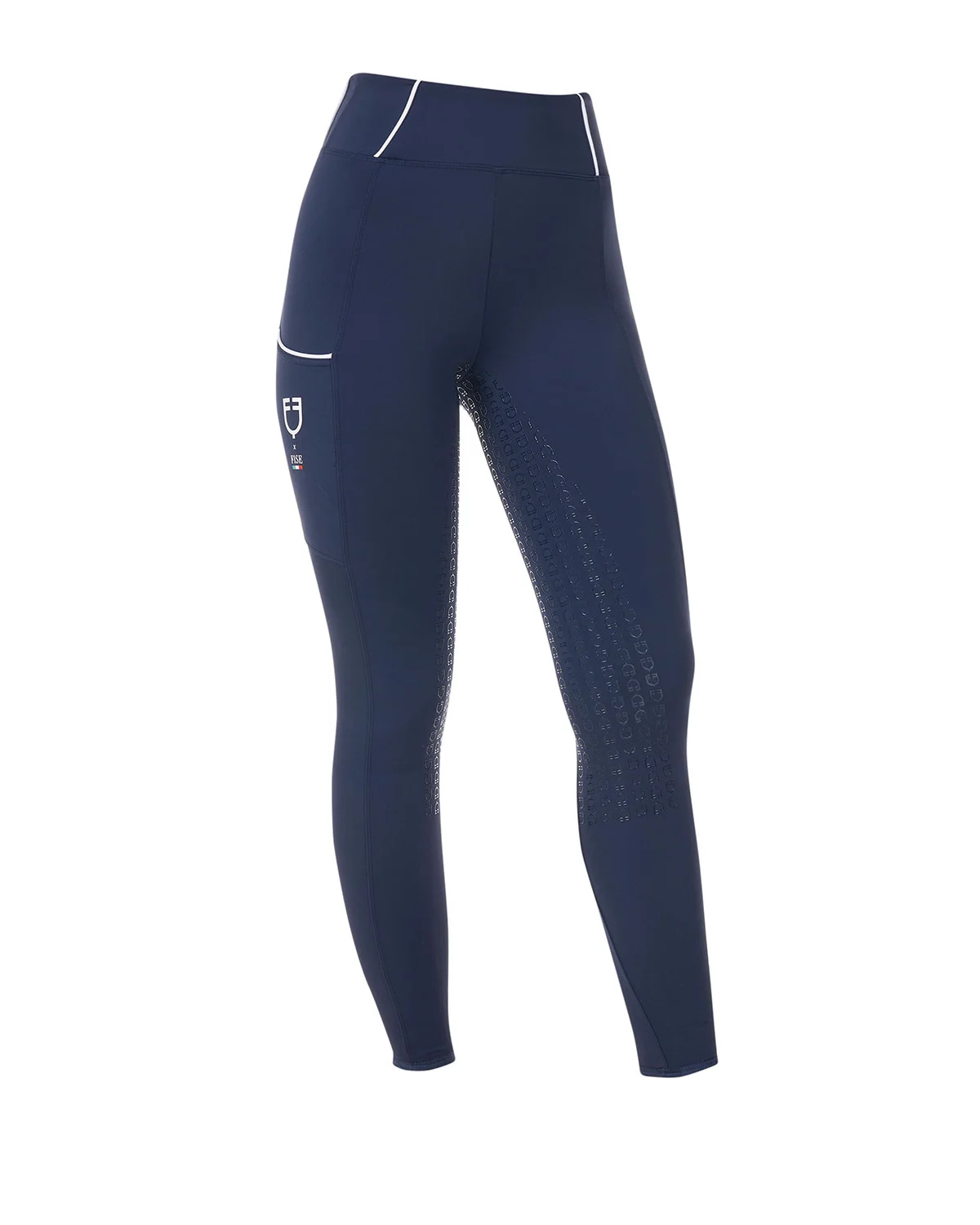 Damskie legginsy slim fit z pełnym lejem Equestro X FISE