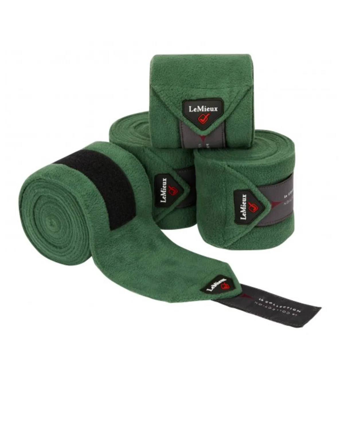 LeMieux owijki polo polarowe Hunter Green, zestaw 4 sztuk