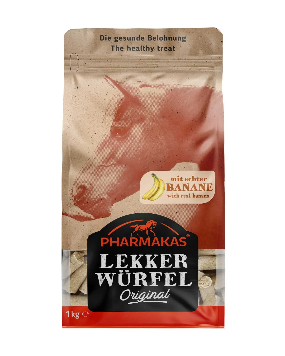 Pharmakas Lekkerwurfel banan 1 kg
