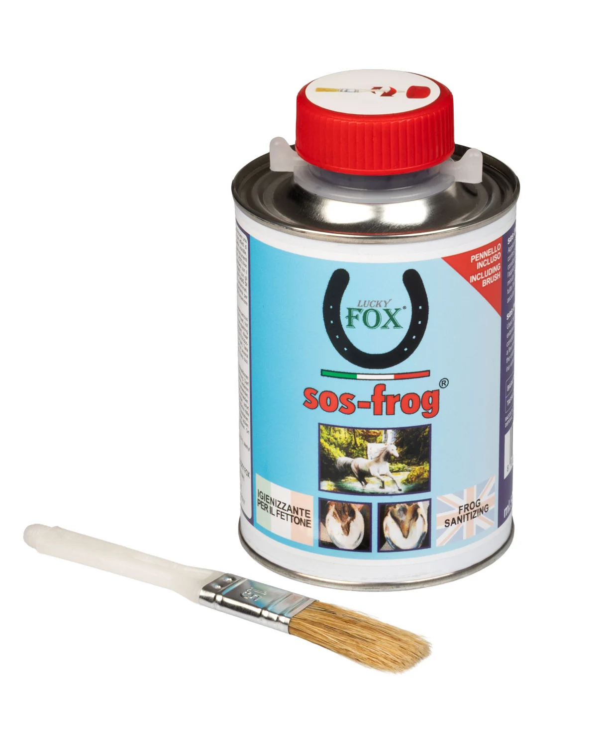 Umbria Equitazione środek do strzałki kopyta Sos-Frog z pędzelkiem 500 ml