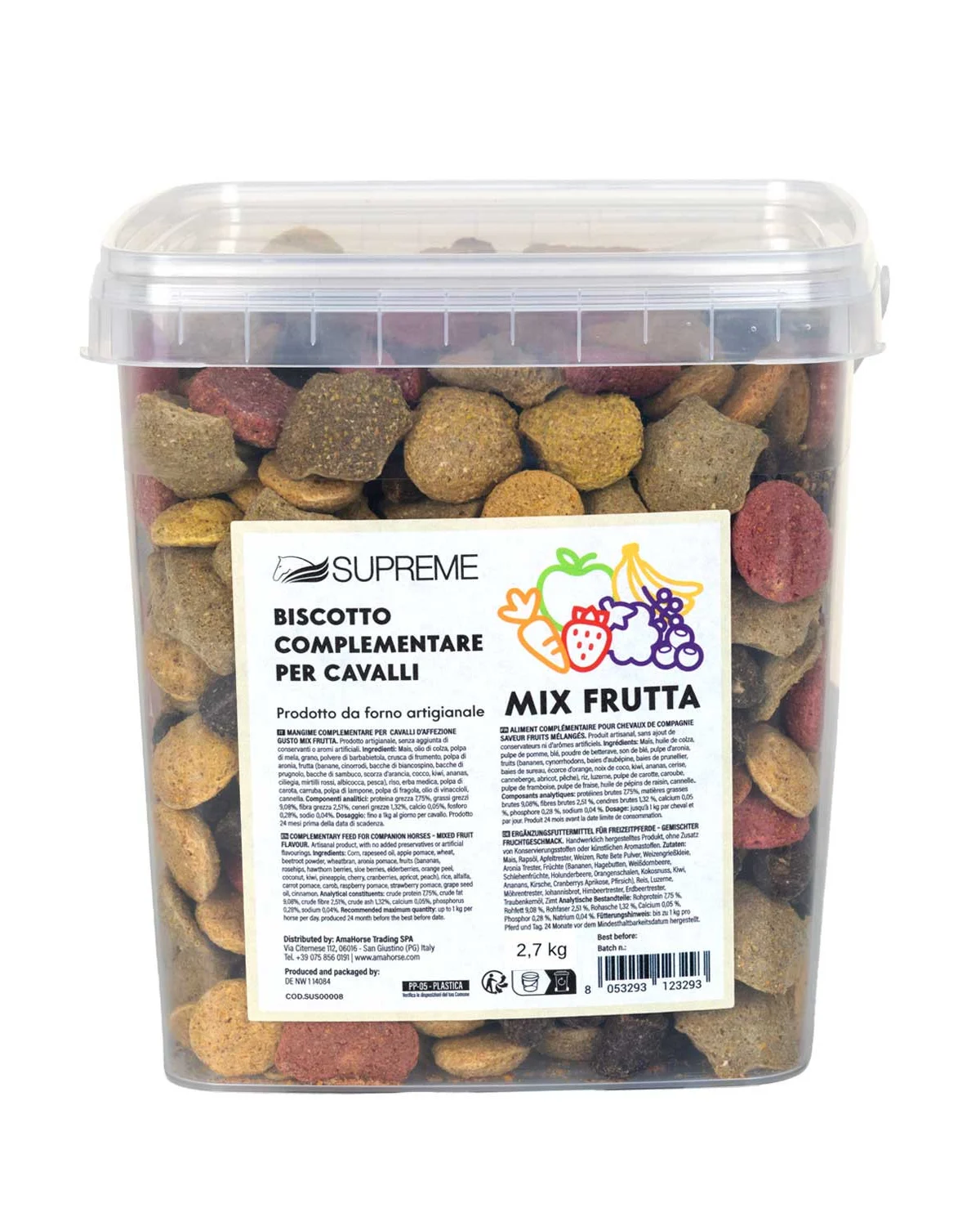 Mieszanka owocowa ciastek dla koni 2,8 kg