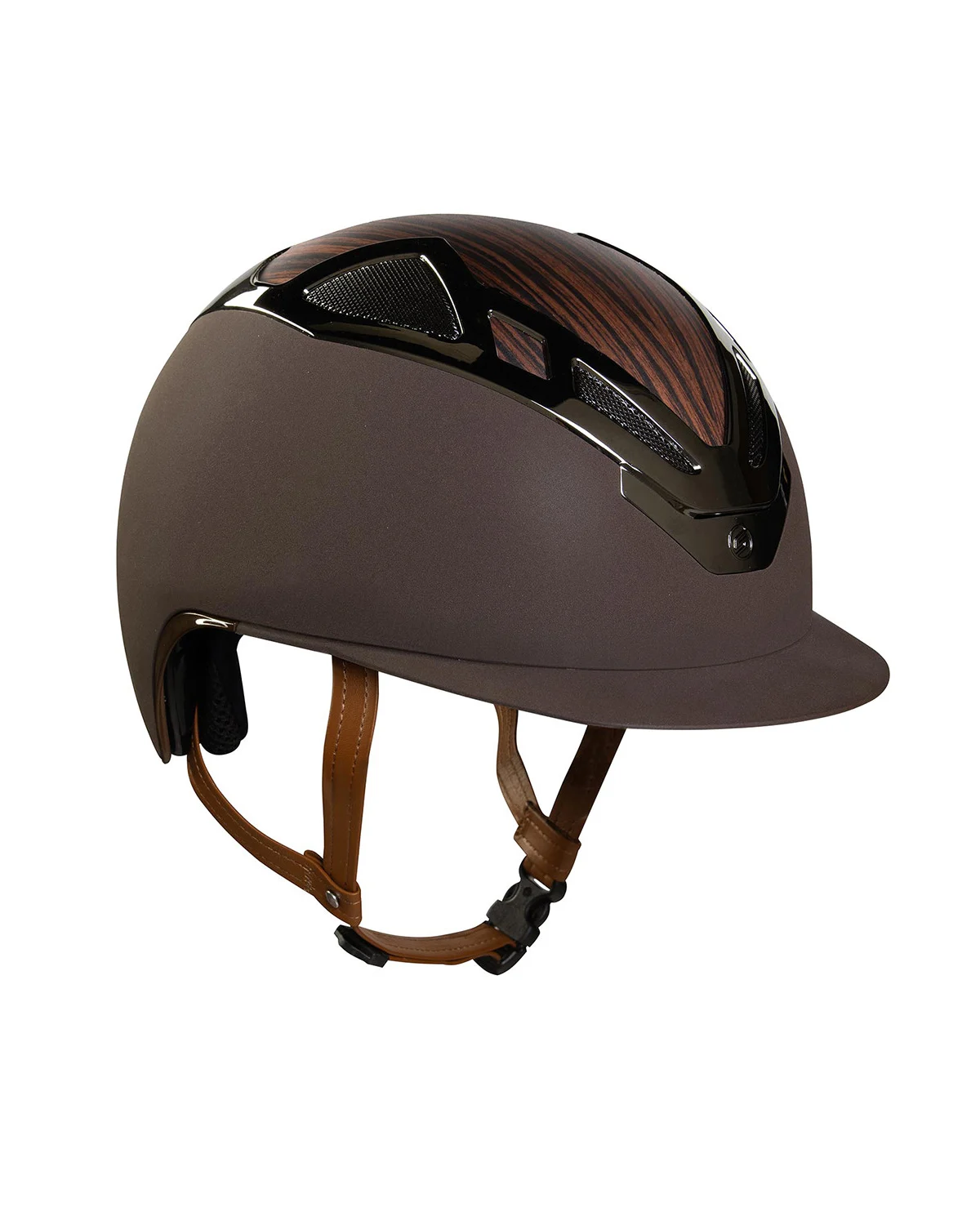 Suomy kask jeździecki Apex ze skórzanym paskiem pod brodą i chromowanymi detalami