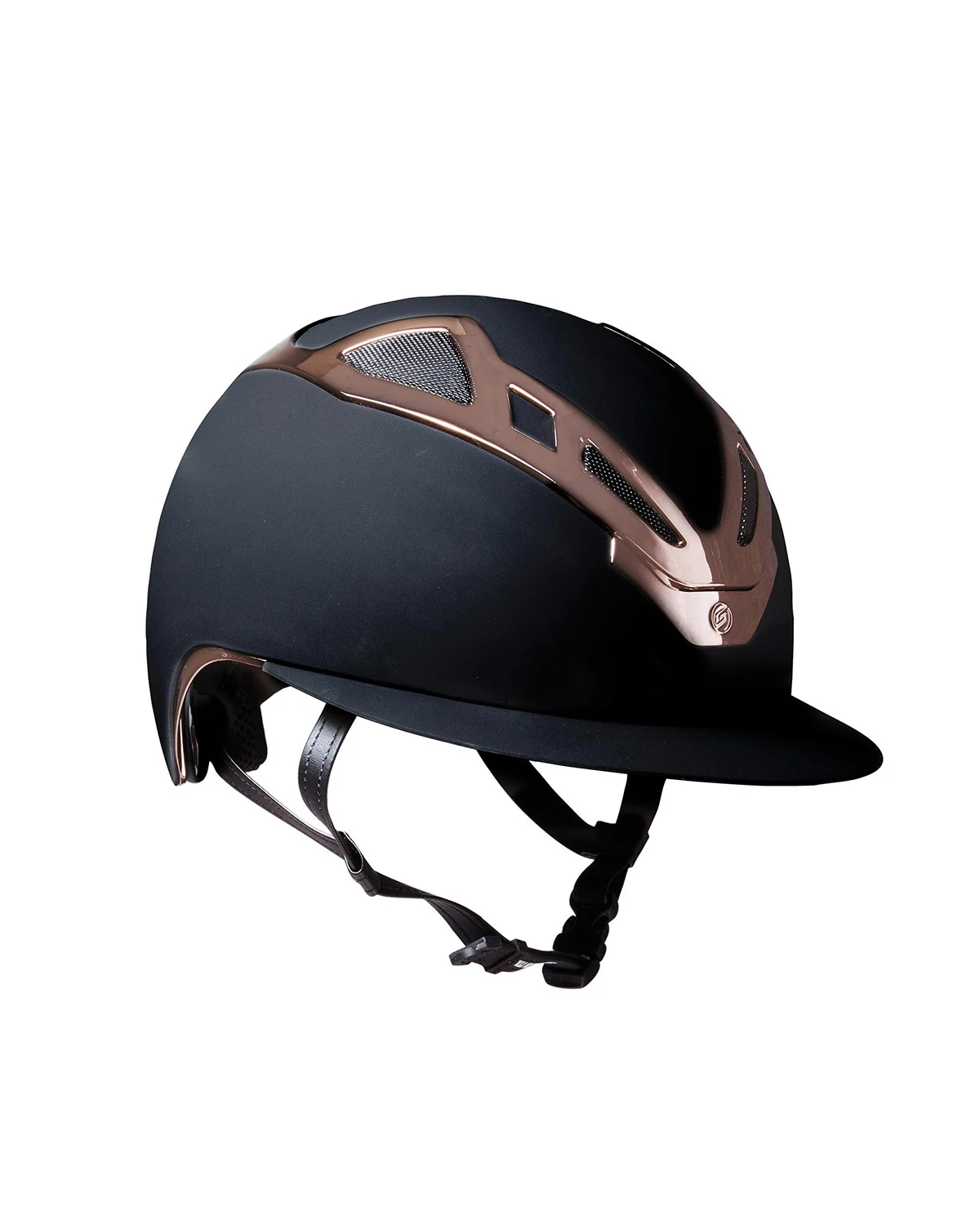 Suomy kask jeździecki Apex Chrome Lady, czarny mat/różowe złoto