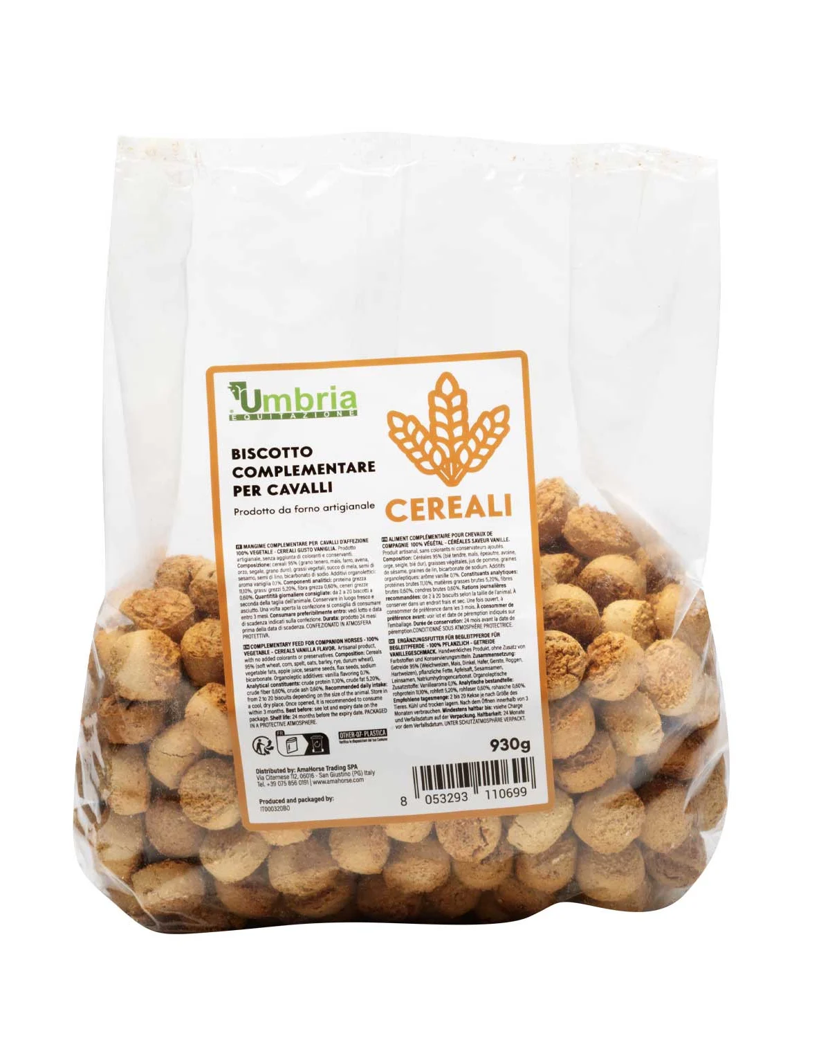 Umbria Equitazione ciasteczka warzywne dla koni ze zbożami 930 g