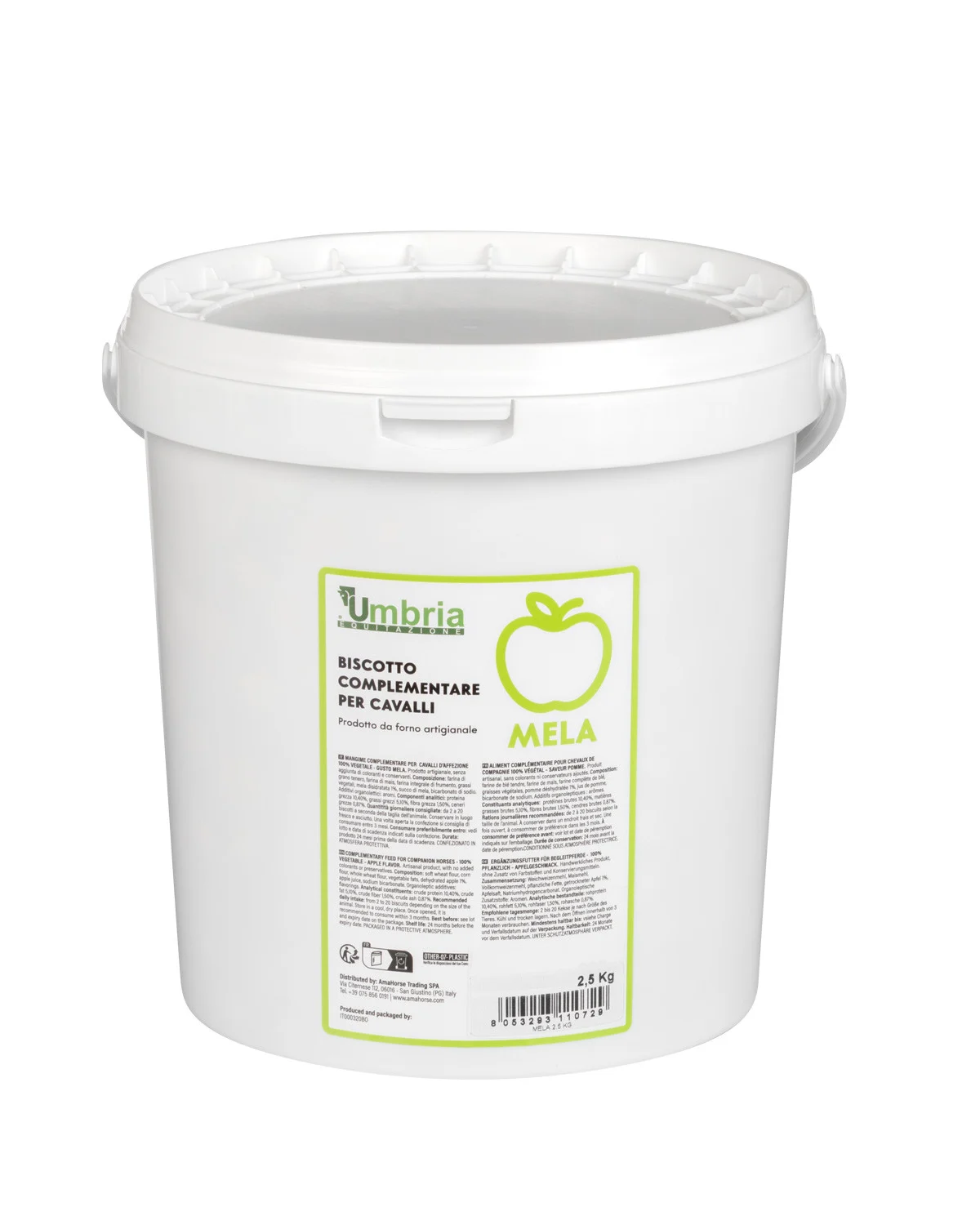 Umbria Equitazione ciasteczka warzywne dla koni o smaku jabłkowym 2,5 kg