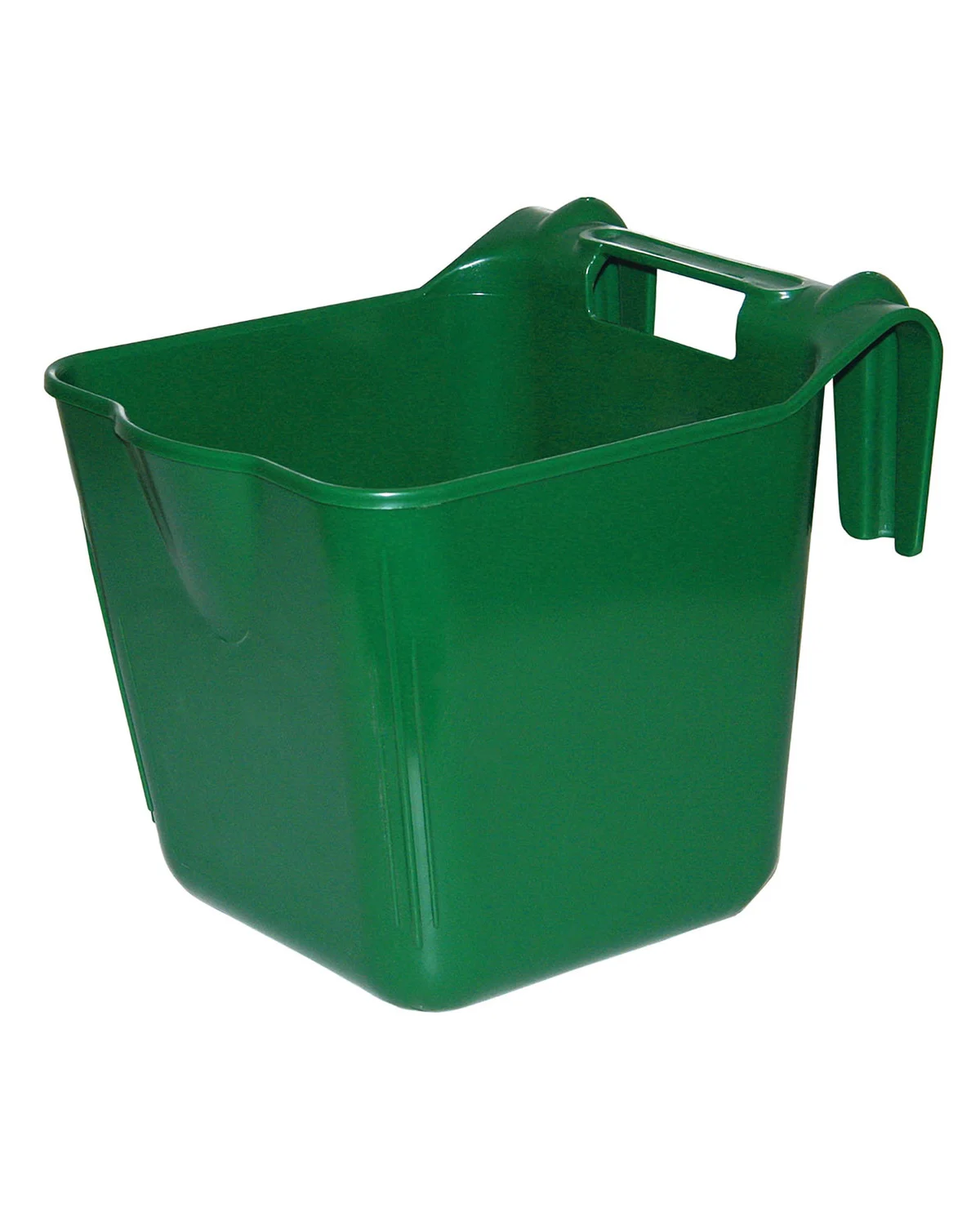 Plastikowy karmnik z rączką i haczykami