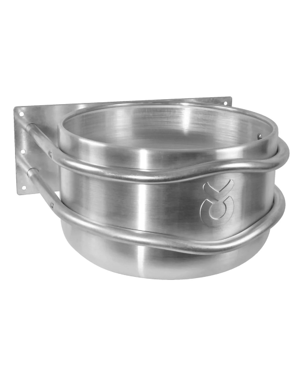 Kerbl żłób ścienny okrągły aluminiowy 44 x 38 x 23 cm