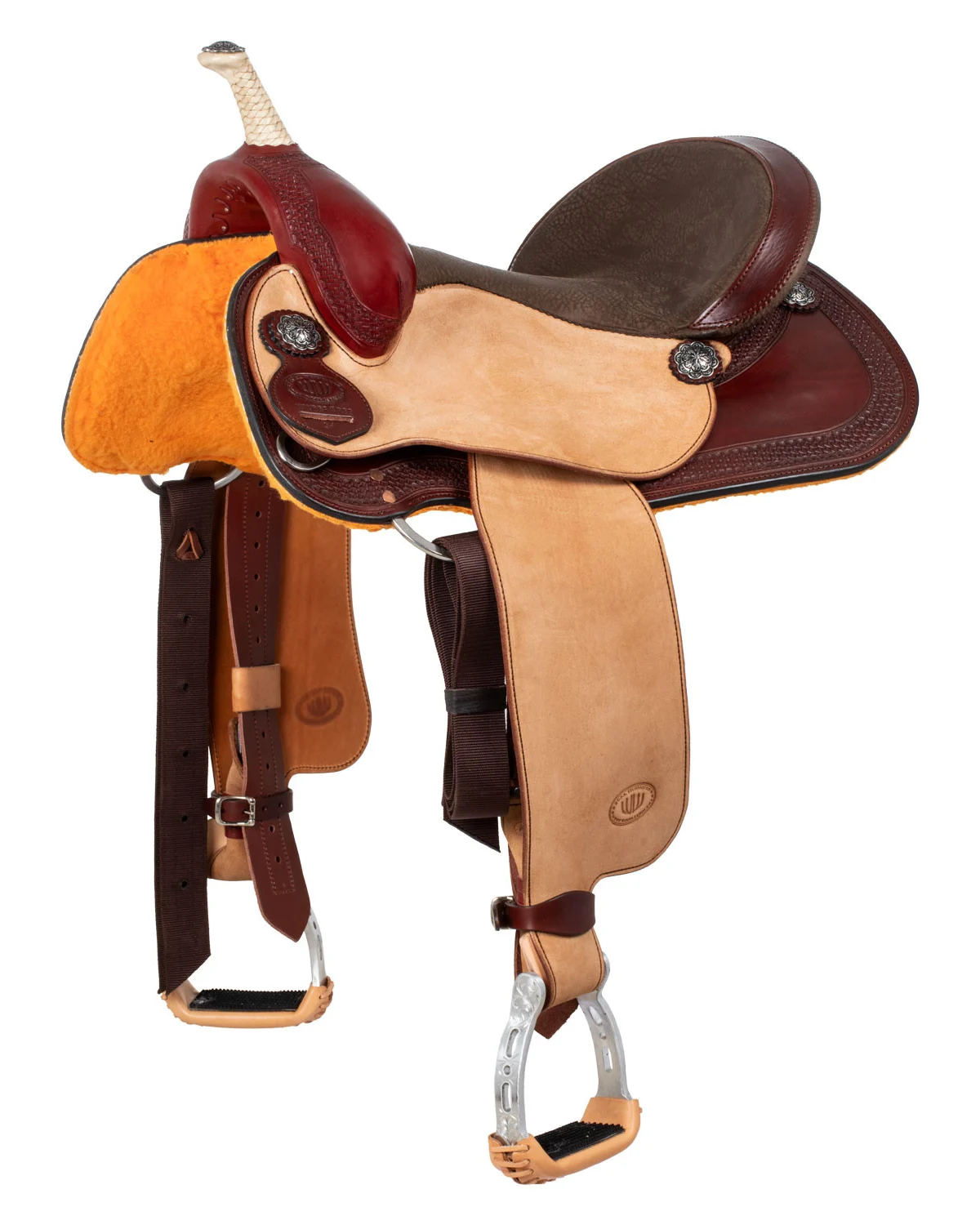 Westwood siodło westernowe Basic Barrel MJ, tłoczenie koszykowe