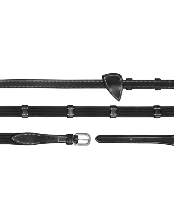 Dy'on wodze 5/8 Web Reins With 9 Leather Loops Working